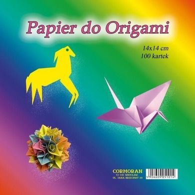 Kormoran, papier do origami, 14-14 cm