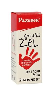 Kosmed, Pazurek Gorzki, żel przeciw obgryzaniu paznokci, 10 ml