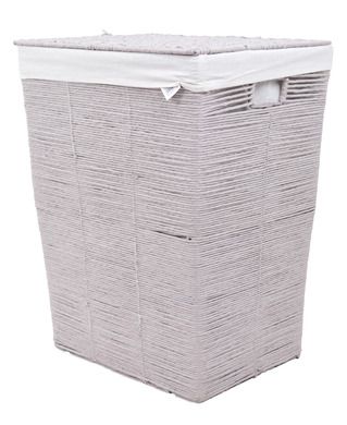 Kosz na bieliznę, jasnoszary, duży, 45-35-58 cm