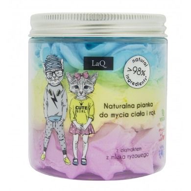 LaQ, naturalna pianka do mycia ciała i rąk o zapachu gumy balonowej z ekstraktem z mleka ryżowego, 250 ml