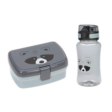 Lassig, About Friends, Szop, zestaw na lunch: lunchbox + tritanowa butelka, 460 ml