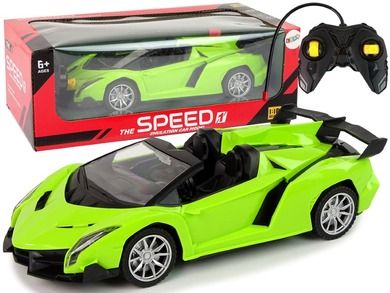 Lean Toys, auto sportowe, pojazd zdalnie sterowany, zielony, 1:18