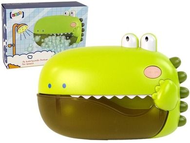 Lean Toys, Dinozaur, generator baniek mydlanych, zabawka do kąpieli, zielona