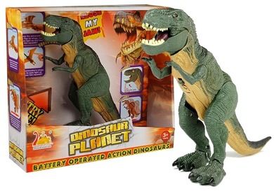 Lean Toys, dinozaur Tyranozaur, figurka interaktywna, światło i dźwięk, zielony