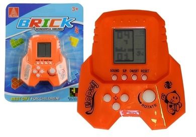 Lean Toys, Tetris Bricks, rakieta, gra elektroniczna, pomarańczowa