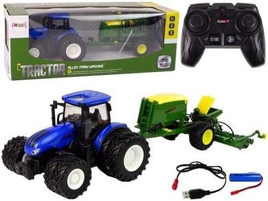 Lean Toys, Traktor, pojazd zdalnie sterowany z akcesoriami, 1:24