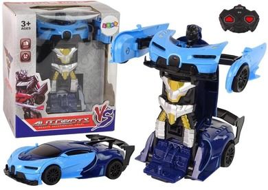 Lean Toys, Transformers, auto wyścigowe, pojazd zdalnie sterowany, 2w1, niebieski