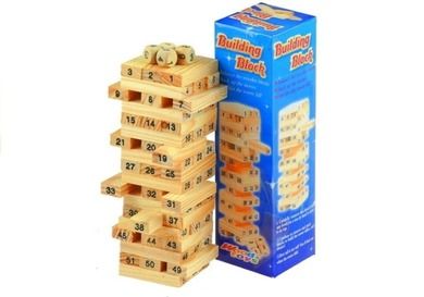 Lean Toys, wieża, drewniana układanka