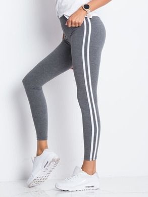 Legginsy damskie, szare, Basic Feel Good