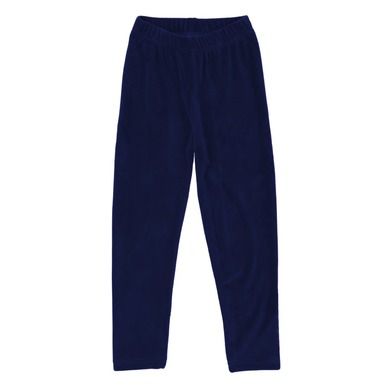 Legginsy dziewczęce, welurowe, granatowe, Moraj
