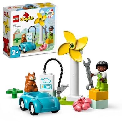 LEGO DUPLO, Town Turbina wiatrowa i samochód elektryczny, 10985