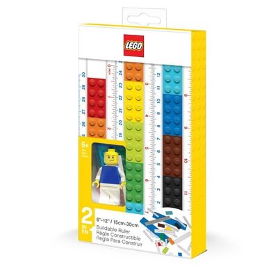 LEGO, linijka z klocków z minifugurką