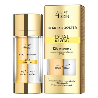 Lift4Skin, Beauty Booster Dual Revital 12% Witamina C, serum + krem rewitalizujący SPF30+, 2-15 ml