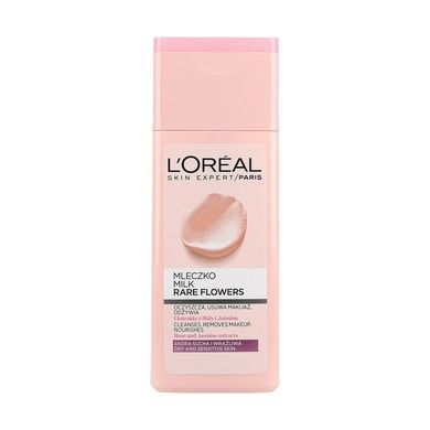 L'Oreal, Skin Ekspert, Rare Flowers, mleczko oczyszczające do skóry suchej i wrażliwej, 200 ml