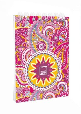 Make Notes, Paisley One, kołonotes, gładki, A7, różowy