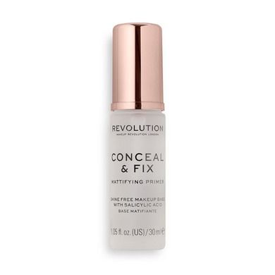 Makeup Revolution, Conceal & Fix Mattifying Primer, matujący podkład kryjący i utrwalający, 30 ml
