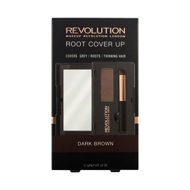 Makeup Revolution, Root Cover Up, puder do odrostów, dark brown, 21g