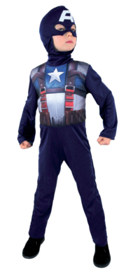 Marvel Super Heroes, Kapitan Ameryka, strój karnawałowy dla dzieci, z maską, rozmiar 116 cm
