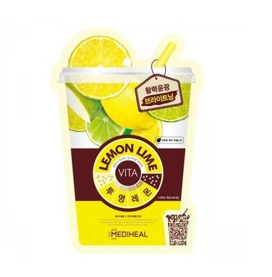 Mediheal, Vita Lemon Lime Mask, rozświetlająca maska w płachcie z cytryną i limonką, 20 ml