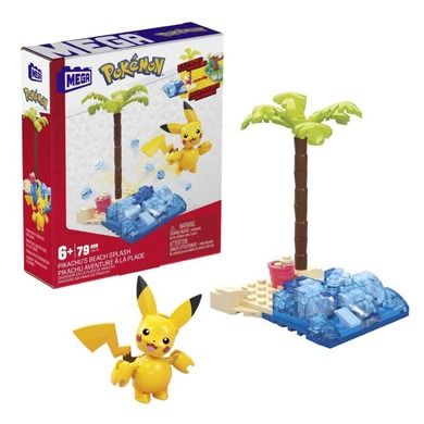 MEGA Pokemon, Pikachu na plaży, klocki, 79 elementów