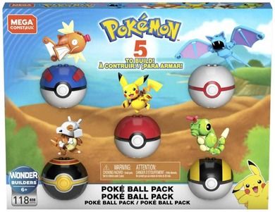 MEGA Pokemon, Poke Ball 5-pak, klocki, 118 elementów