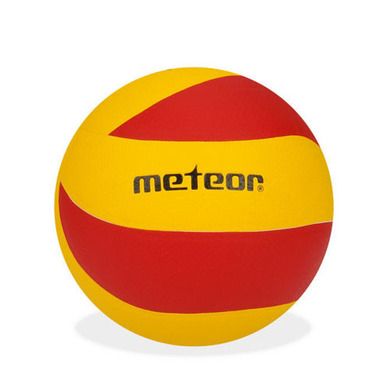 Meteor, Chili, piłka siatkowa PU, rozmiar 4, żółto-czerwona