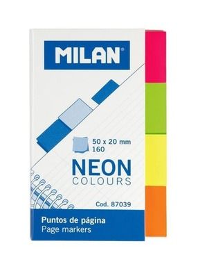 Milan, indeksy neon kolorowe, 50-20mm
