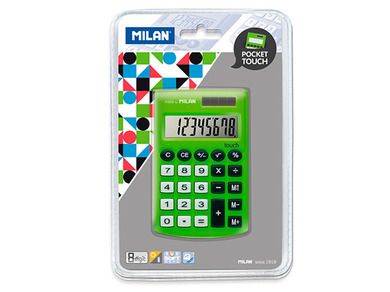 Milan, kalkulator kieszonkowy, touch, z satynową matową powłoką