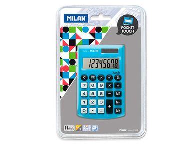 Milan, kalkulator kieszonkowy, touch, z satynową matową powłoką
