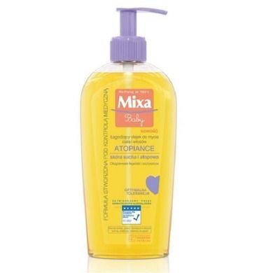 Mixa Baby, łagodzący olejek do mycia ciała i włosów, 250 ml
