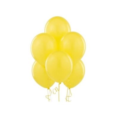 MK Trade, balon, żółty metalik, 12'', 30 cm, 5 szt.
