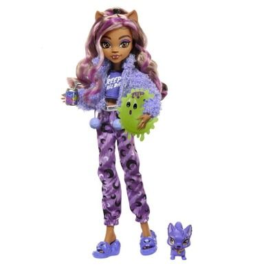Monster High, Piżama Party, lalka Clawdeen z akcesoriami