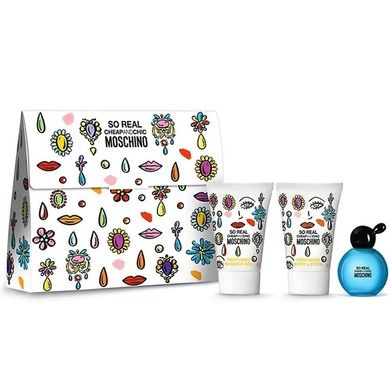 Moschino, So Real Cheap and Chic, woda toaletowa spray, 4.9ml + żel pod prysznic, 25 ml + balsam do ciała, 25 ml