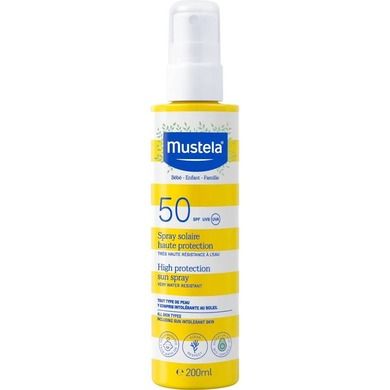 Mustela, SPF50 High Protection Sun Spray, przeciwsłoneczny spray, 200 ml