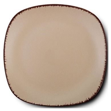 Nava, kwadratowy talerz ceramiczny, deserowy, white sugar, 20 cm