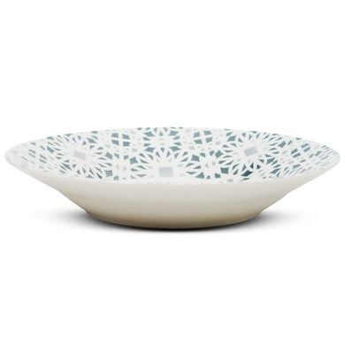 Nava, talerz porcelanowy obiadowy głęboki, maiolica grey, 23 cm