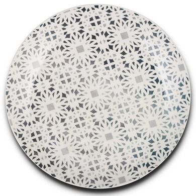 Nava, talerz porcelanowy obiadowy, maiolica grey, 27 cm