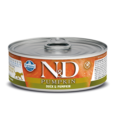 N&D Pumpkin, karma dla kotów dorosłych, kaczka i dynia, 80 g