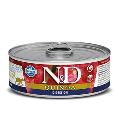 N&D Quinoa, Digestion, karma dla kotów dorosłych, trawienie, jagnięcina, 80 g