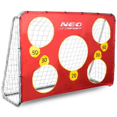 Neo-Sport, bramka piłkarska ogrodowa z matą, 215-153 cm