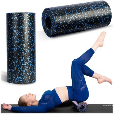 Neo-Sport, roller, wałek do ćwiczeń, 33-14 cm, czarno-niebieski