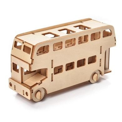 Nice Idea, Autobus, puzzle drewniane, model 3D