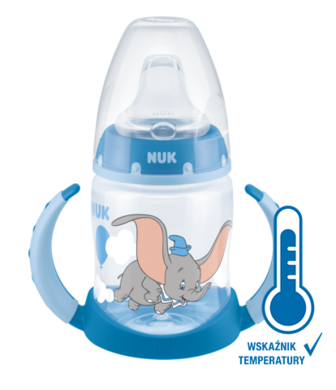 Nuk, First Choice, Dumbo, butelka ze wskaźnikiem temperatury, 6m+, 150 ml