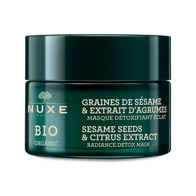 Nuxe, Bio Organic, rozświetlająca maska detoksykująca z ekstraktem z cytrusów i ziaren sezamu, 50 ml
