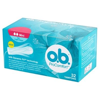 O.B., ProComfort Mini, komfortowe tampony, 32 szt.