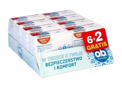 O.B., Procomfort Ultimate, tampony, super, 8 szt.