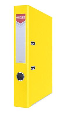 Office Products, segregator z szyną, A4/55 mm, żółty