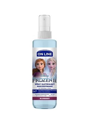 On Line, Kraina Lodu 2, spray do włosów ułatwiający rozczesywanie, blueberry, 200 ml