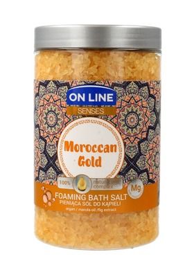 On Line, Senses, pieniąca sól do kąpieli, moroccan gold, 480 ml