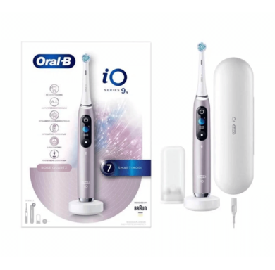 Oral-B, iO Series 9N, szczoteczka elektryczna do zębów, rose quartz